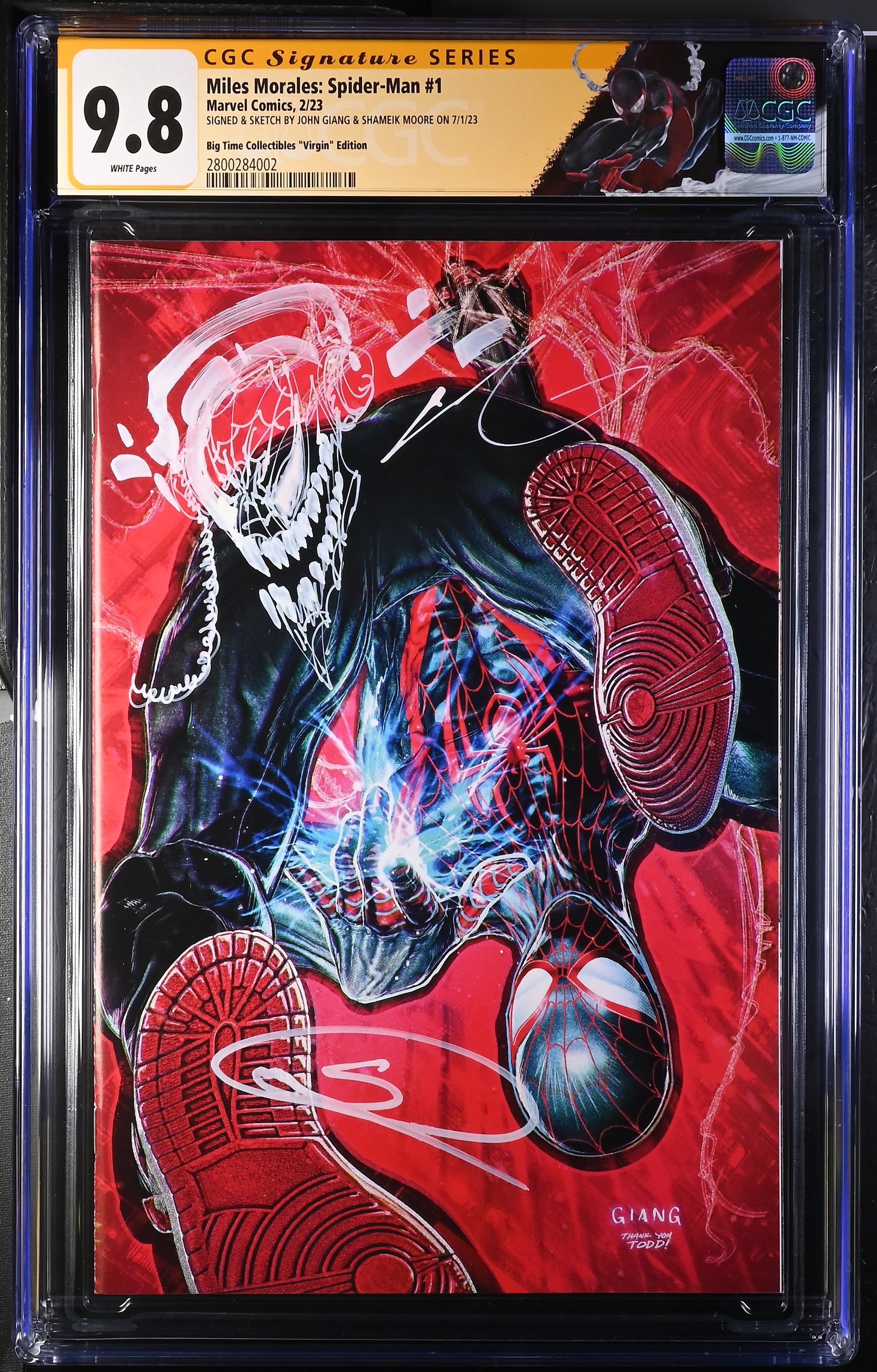 Miles Morales Spider Man 23 CGC 9.8 Black purchases History/ Souza Variant GEM!!